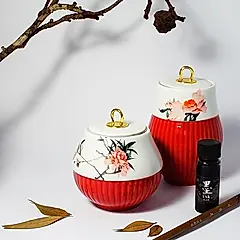 TALES神話言x故宮-仙萼長春-酌墨-茶倉2入組