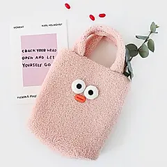 Romane Brunch Brother小毛球手提袋/ 粉