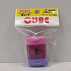 iwako馬卡龍色立方體筆削/ 粉紅