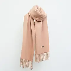 KAI KAI "Plain" 純羊毛素色圍巾 (深駝)/F