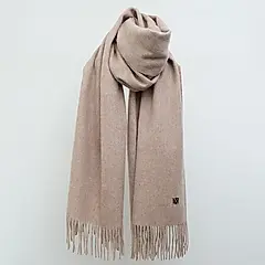 KAI KAI "Plain" 純羊毛素色圍巾 (紫絨)/F