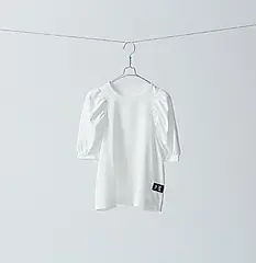 929機能美系列-大澎袖縮口上衣-白