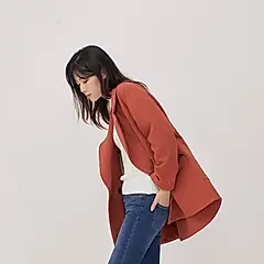 好我 so that's me Beata雙排扣雙層棉西裝外套/磚紅