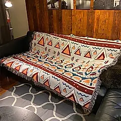 【PolarStar】圖騰風格蓋毯 160x220cm(兩色隨機出貨) 21-21003