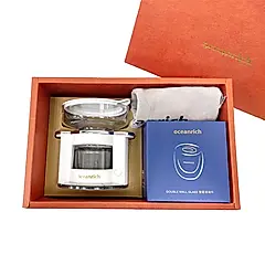Oceanrich單人旋轉萃取咖啡機S2禮盒組/ 凝脂白 (贈250ml雙層玻璃杯/濾紙1條/購物袋)