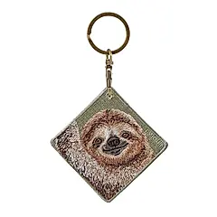 EMJOUR雙面刺繡吊飾/ 樹懶