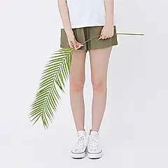 好我 so that's me Collin輕柔光澤口袋鬆緊短褲/ 橄綠 / M SIZE