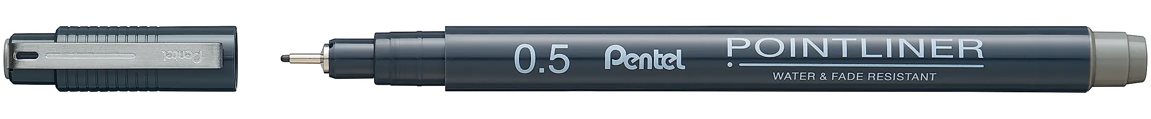 Pentel POINTLINER代針筆/ 0.5/ 灰色