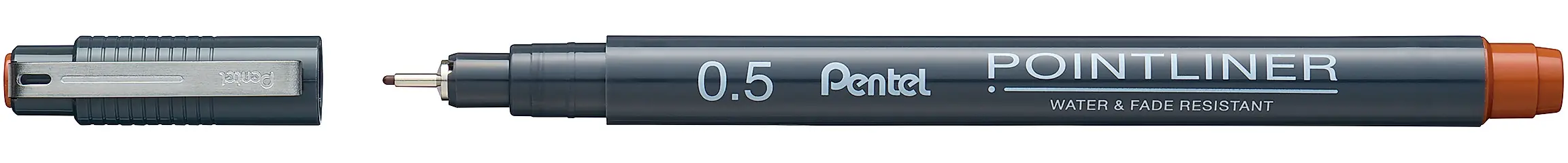 Pentel POINTLINER代針筆/ 0.5/ 紅棕色