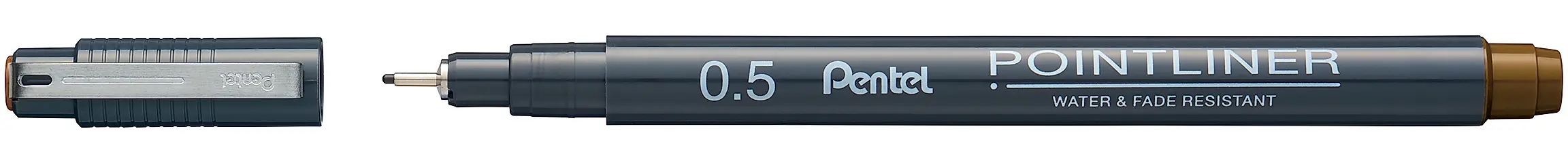 Pentel POINTLINER代針筆/ 0.5/ 焦茶色