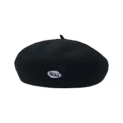 KAI KAI "ReBorn" 立體羊毛畫家貝雷帽 (黑色)/F