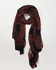 i prefer蠟染圍巾 信心希望愛-橘