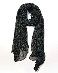 i prefer蠟染圍巾 勿忘我-灰綠