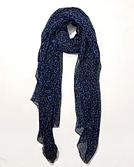 i prefer蠟染圍巾 勿忘我-藍