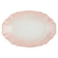 LE CREUSET瓷器凡爾賽花園系列橢圓盤/ 32cm/ 淡粉紅