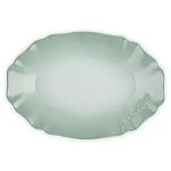 LE CREUSET瓷器凡爾賽花園系列橢圓盤/ 32cm/ 湖水綠