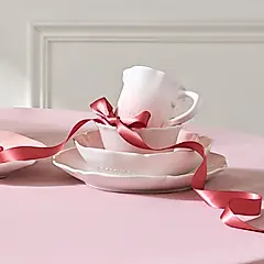 LE CREUSET瓷器凡爾賽花園系列深圓盤/ 20cm/ 淡粉紅