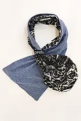 i prefer雙面造型圍巾-藍閃閃×變形蟲