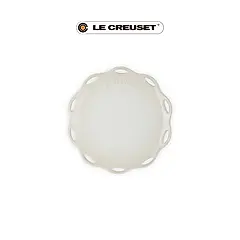 LE CREUSET瓷器蕾絲花語系列圓盤/ 19cm/ 蛋白霜