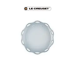 LE CREUSET瓷器蕾絲花語系列圓盤/ 19cm/ 銀灰藍