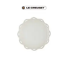 LE CREUSET瓷器蕾絲花語系列圓盤/ 25cm/ 蛋白霜