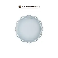 LE CREUSET瓷器蕾絲花語系列圓盤/ 25cm/ 銀灰藍
