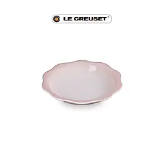 LE CREUSET瓷器蕾絲花語系列深圓盤/ 24cm/ 貝殼粉