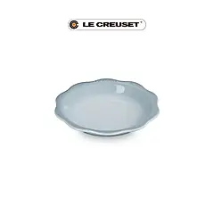LE CREUSET瓷器蕾絲花語系列深圓盤/ 24cm/ 銀灰藍