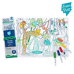 【法國 Super Petit】矽膠彩繪餐墊 - 亞馬遜雨林