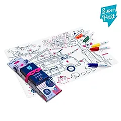 【法國 Super Petit】矽膠彩繪餐墊 - 夢幻貨車