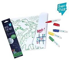 【法國 Super Petit】矽膠彩繪餐墊 MINI - 恐龍