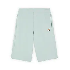 MAISON KITSUNÉ 水藍ACTUA狐狸頭LOGO休閒五分褲-XL
