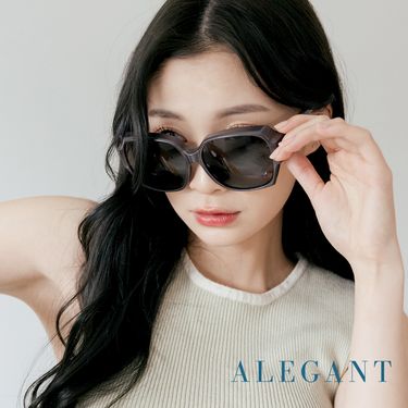 ALEGANT時尚葡茶紫舒適加大方框全罩式防滑彈力鏡腳寶麗來偏光墨鏡/外掛式UV400太陽眼鏡/包覆套鏡