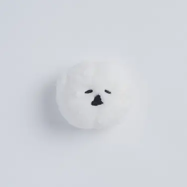 日本 MAMBO 比熊犬大臉磁鐵/ 想睡臉