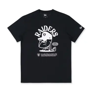 NEW ERA短袖Tee NFL CARTOON拉斯維加斯突襲者/ 黑/ M