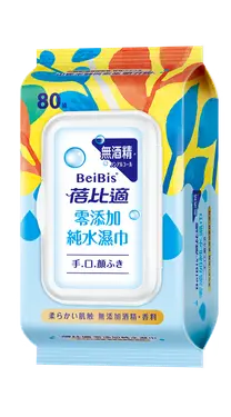 蓓比適零添加純水濕巾/ 80抽/ 包