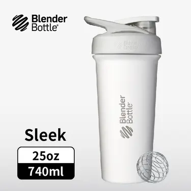 Blender Bottle Sleek按壓式不鏽鋼水壺/ 25oz/ 740ml/ 鉛白