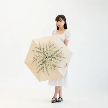 F-SEASONS印花降溫省力碳纖超輕自動折傘/ 奶綠藤蔓/ IF35-1
