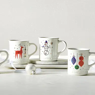 LE CREUSET瓷器歡樂耶誕馬克杯/ 400ml/ 繽紛彩球