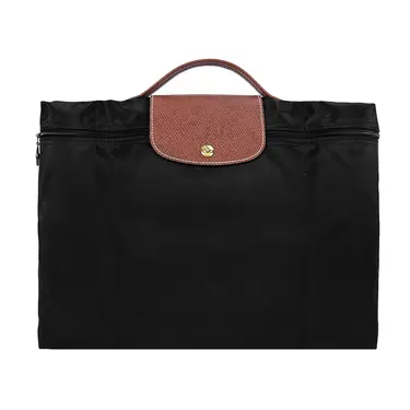 LONGCHAMP LE PLIAGE系列再生尼龍手提摺疊公事包(小/多色選)/平行輸入/ 黑