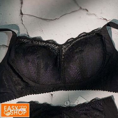 【EASY SHOP】大罩杯顯瘦無鋼圈內衣-幕夜黑/ D80