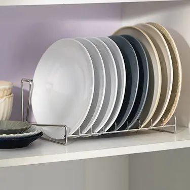 日本霜山 304不鏽鋼餐盤瀝水收納架(9分隔)