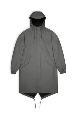 RAINS Fishtail Parka魚尾長版防水外套/ Grey灰色/ S/ AW23