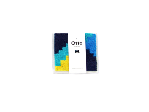 Otta 鋸齒紋手帕巾/ 海軍藍