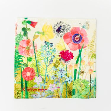 翡冷翠文創波隆那X無字繪本小方巾/ 夢中花園