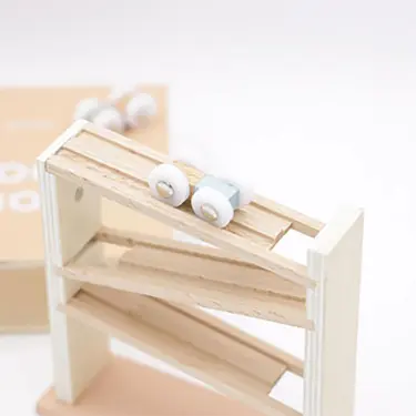 dou toy Dou Book 系列 木製益智車子斜坡軌道滑行玩具