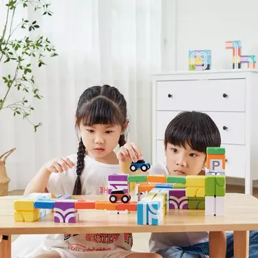 Qbi益智軌道磁吸玩具/ 飛車小玩家: 百變軌道組/ 4歲