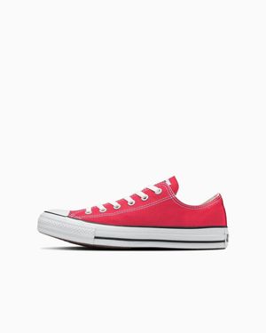 日本限定 Converse CANVAS ALL STAR OX 低筒 基本定番款 亮紅色/ 23.5 cm