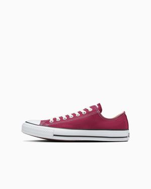 日本限定 Converse CANVAS ALL STAR OX 低筒 基本定番款 暗紅色/ 25 cm