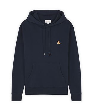MAISON KITSUNÉ 午夜藍悠閒狐狸LOGO經典連帽衛衣/中性/L